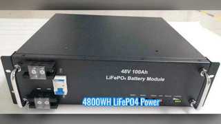 Batería LiFePO4 de 100 A, potencia de larga duración de 4800 WH