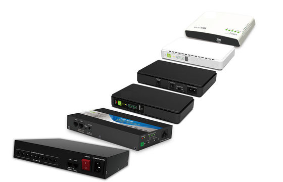 0℃~+40℃ Working Temperature Mini DC UPS 12W-60W Output Power For Monitor And WiFi