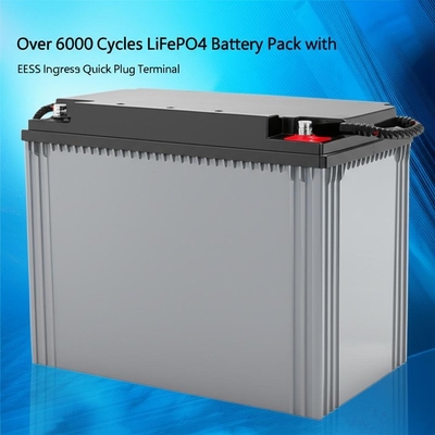 Más de 6000 ciclos LiFePO4 Batería con protección IP65 y terminal de enchufe rápido EES-6mm