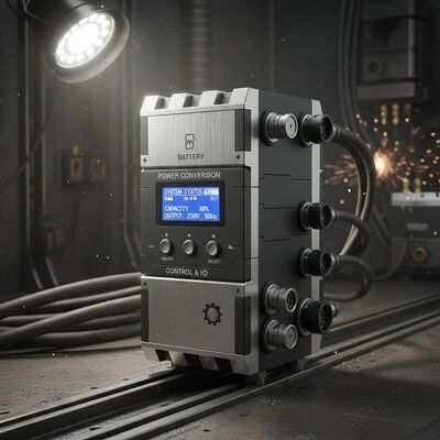 Fuente de alimentación UPS industrial compacta con diseño modular y capacidad escalable adecuada para entornos industriales adversos