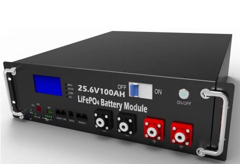 LiFePO4 Batería 25.6V 100Ah 2.56KWh Batería de almacenamiento de energía montada en el bastidor para la central eléctrica UPS