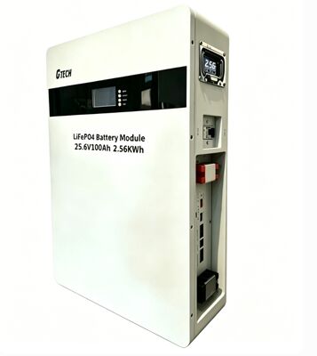 25.6V 100Ah Batería LiFePO4 montada en la pared para almacenamiento de energía en el hogar con vida útil de ciclo largo