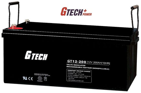 12V 200Ah AGM VRLA reguló la batería de plomo para los sistemas eléctricos solares, UPS, telecomunicaciones, dispositivos del control de acceso