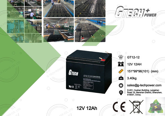 La batería de plomo sellada sin necesidad de mantenimiento 12v 12ah para sube el sistema